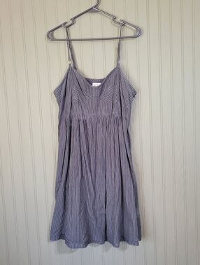 Converse One Star Sleeveless Sundress Adjustable Striped Blue White Women's XL